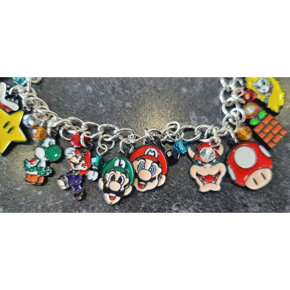 NWOT Mario Brothers Inspired Character Charm Bracelet